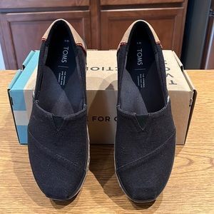 Toms Alpargata Boardwalk Black Heritage Canvas / Leopard